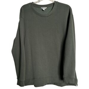 Orvis Classic Collection Women's Sweatshirt Large Olive Green Crew Neck‎